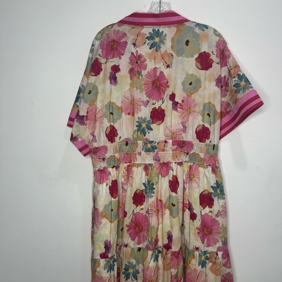 NWT Anthropologie Entro “Violet & Vanilla” Floral Tiered Maxi Dress Plus Size 1X - Picture 8 of 12